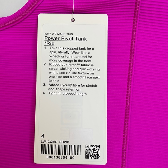 Lululemon Power Pivot Tank *Rib RARE COLOR - Picture 7 of 11